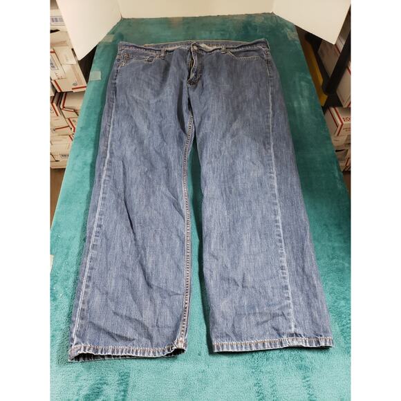 Levis 569 Jeans Size 42x32 Mens Blue Pant Stretch Denim Red Tab Loose Straight - Picture 1 of 14